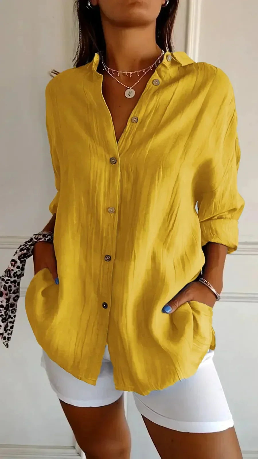 Noa | Relaxed Button Front Spring Blouse
