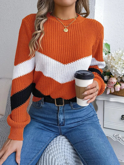 Colorblock Knit Sweater