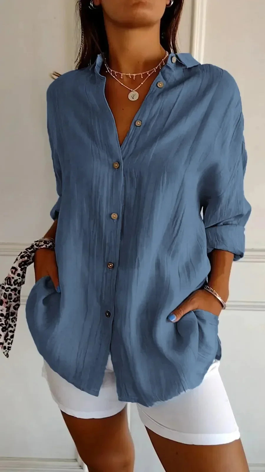 Noa | Relaxed Button Front Spring Blouse