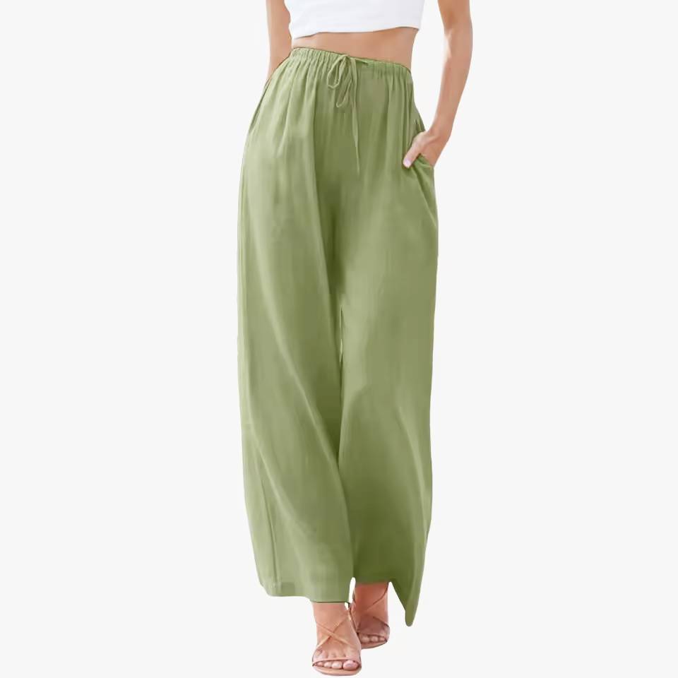 Elastic Waist Lounge Pants – Relaxed Fit Everyday Pants for Women