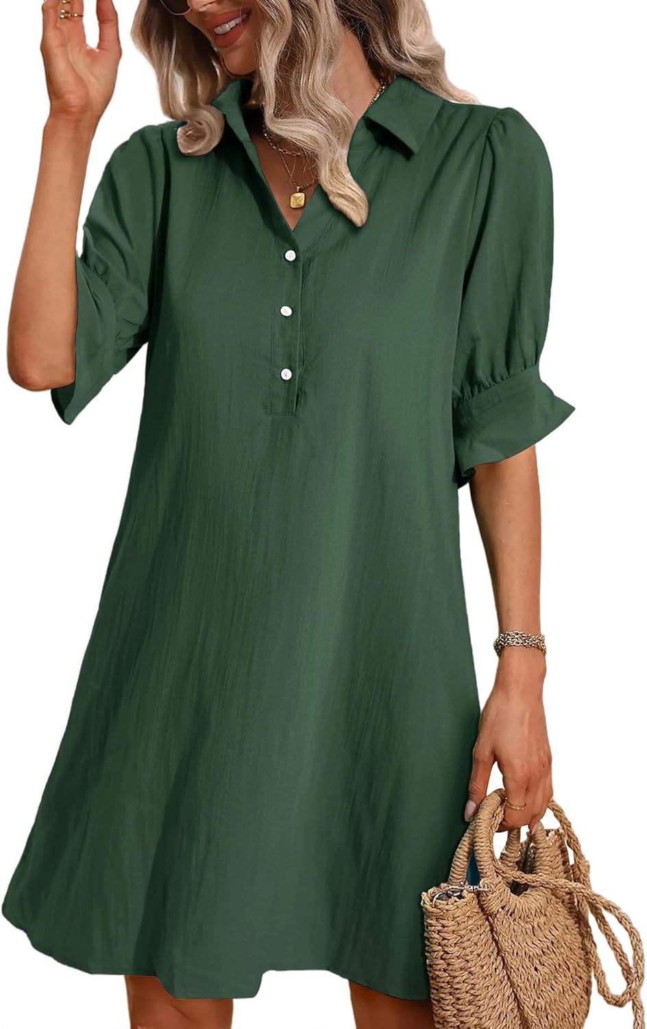 Neritha | Women’s Button Shirt Dress