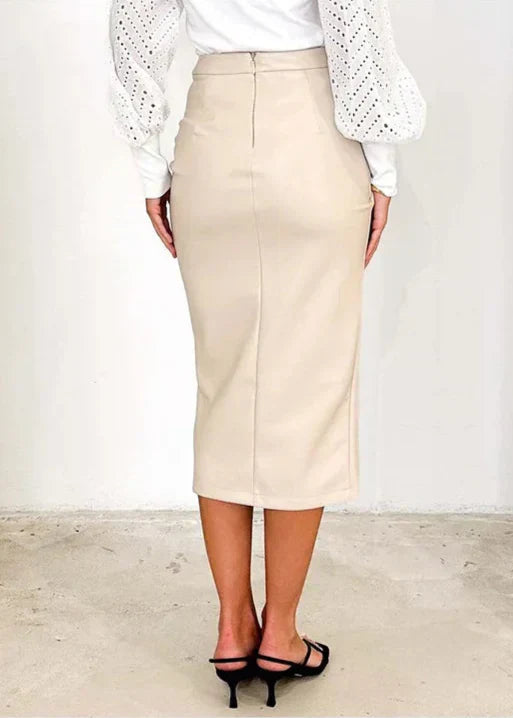 Orlisse | Women’s Draped High Waist Midi Wrap Skirt