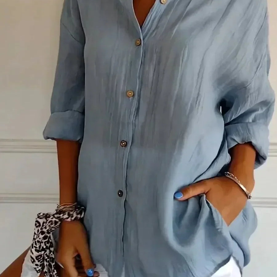 Noa | Relaxed Button Front Spring Blouse