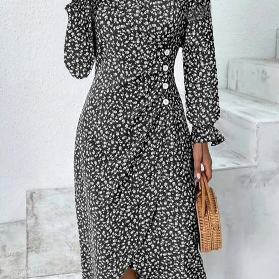 Elowynne | Women’s  Wrap-Style Midi Dress