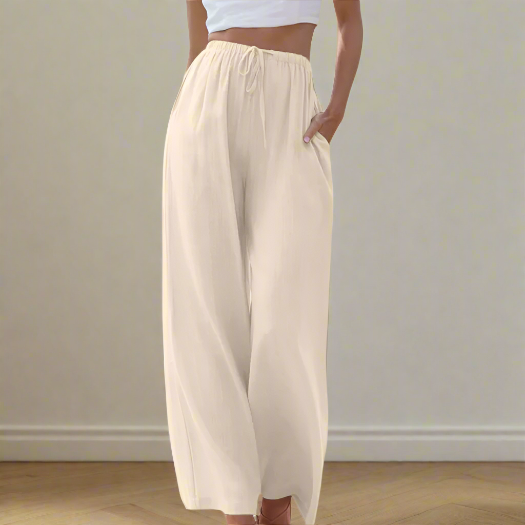 Elastic Waist Lounge Pants – Relaxed Fit Everyday Pants for Women