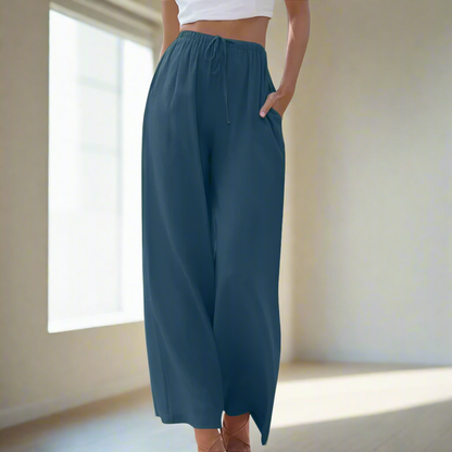 Elastic Waist Lounge Pants – Relaxed Fit Everyday Pants for Women