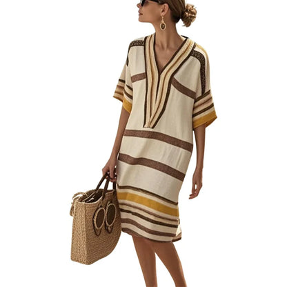 Striped Midi Dress – Lightweight Summer Dress for Women