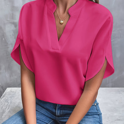 Taylor | Relaxed V-Neck Summer Blouse
