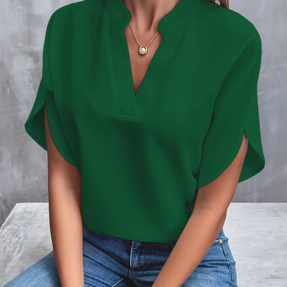 Taylor | Relaxed V-Neck Summer Blouse