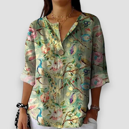 Avery | Relaxed Floral Print Spring Summer Blouse