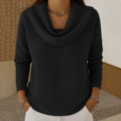 Waffle Knit Women Sweater