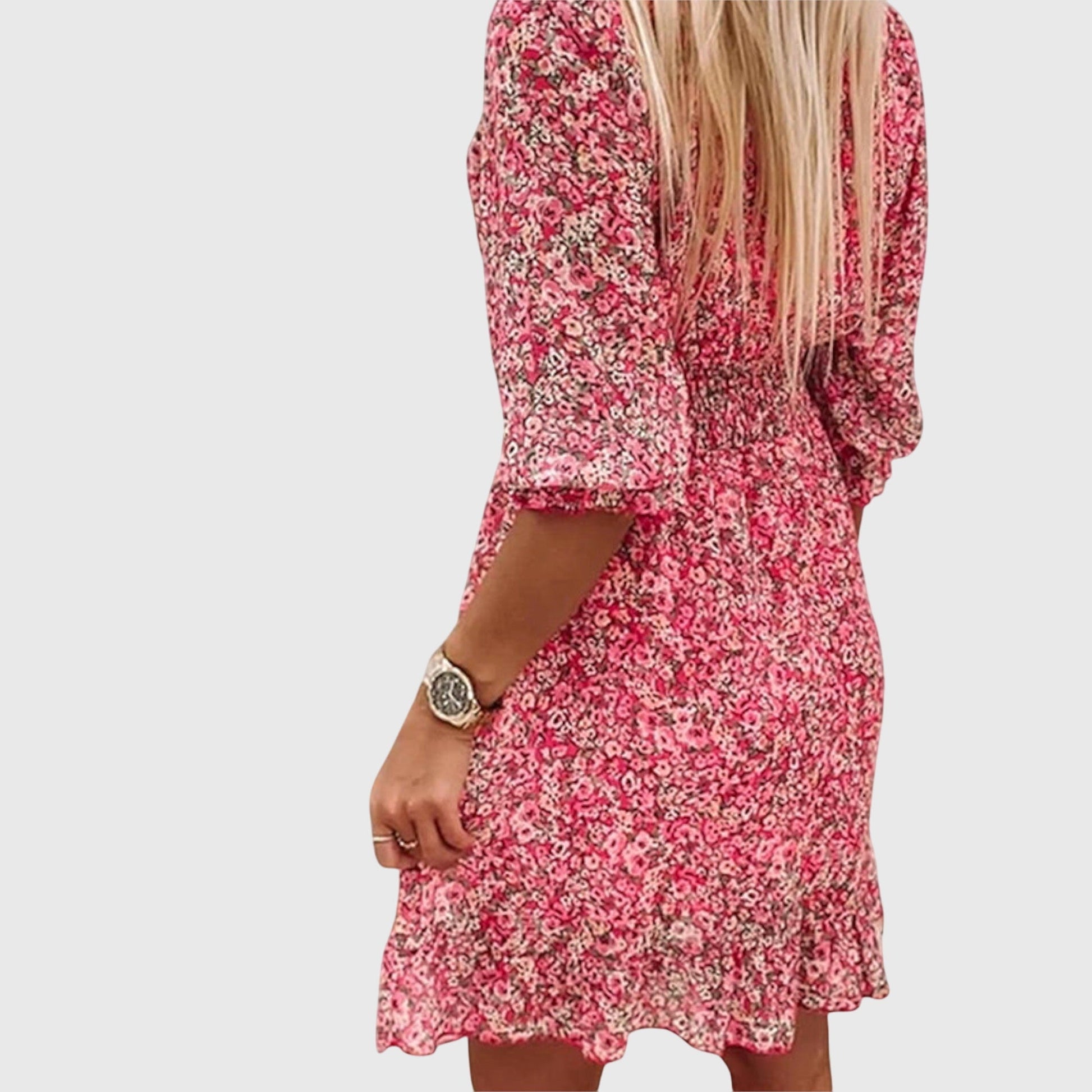 Sofia | V Neck Smocked Mini Dress