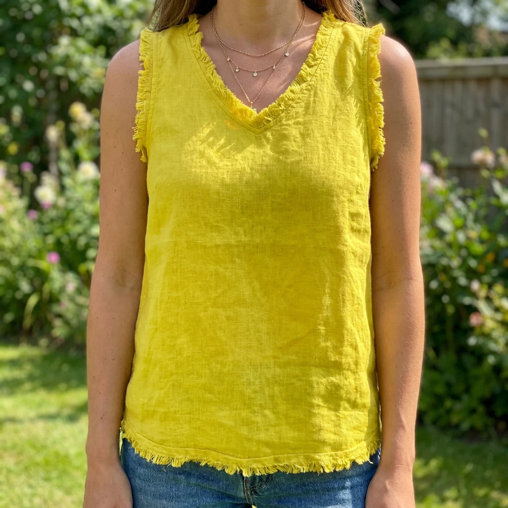 Zyrelle | Women’s Frill Trim Sleeveless Summer Top