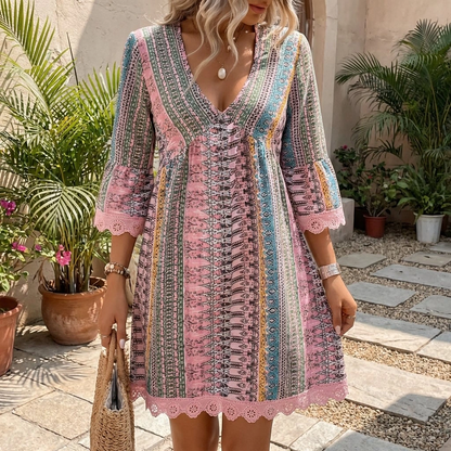 Lyrienne | Women’s bohemian V-Neck Dress