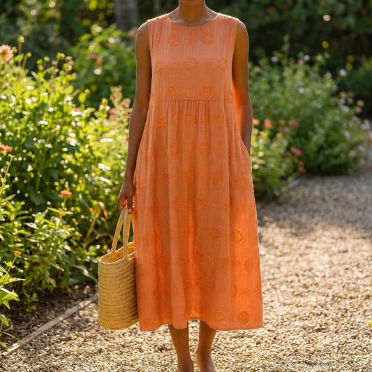 Calithea | Women’s Sleeveless Textured Midi Dress