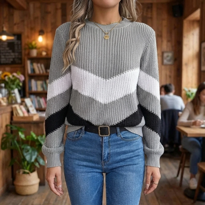 Colorblock Knit Sweater