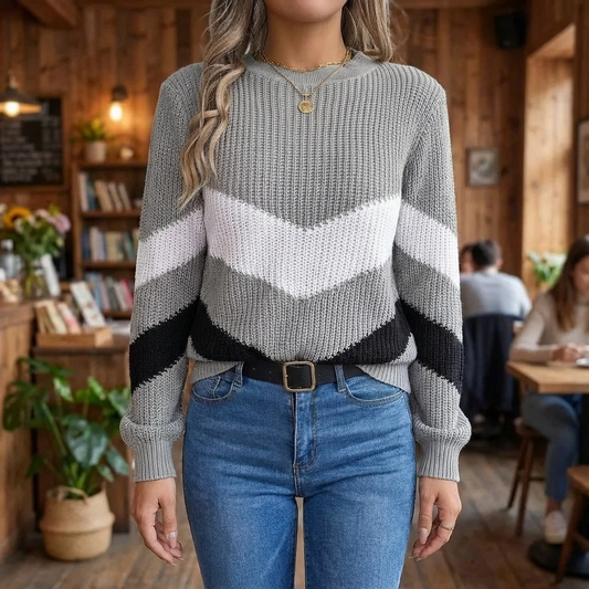 Colorblock Knit Sweater