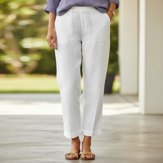 Women’s Straight Leg Pants – Relaxed Fit Ankle Sumemer Trousers