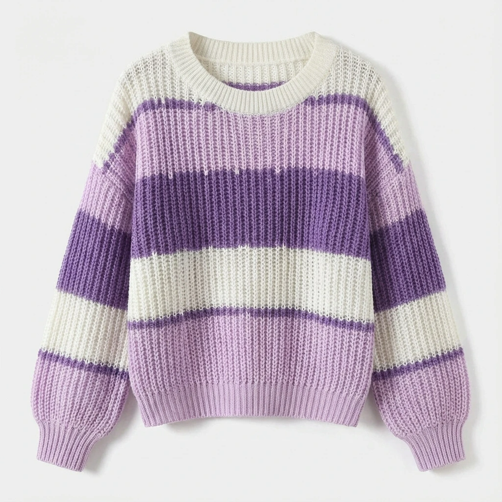Colorblock Knit Cozy Women Sweater