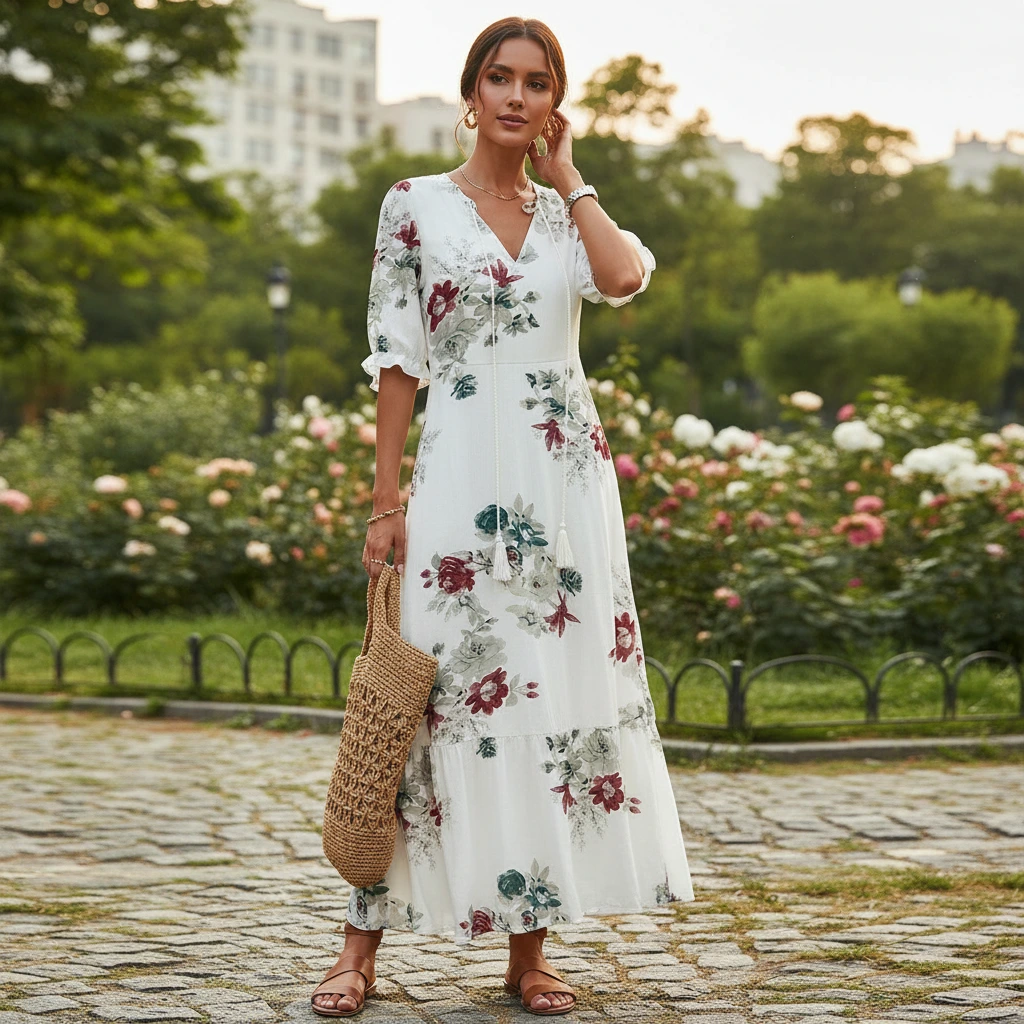 Elarisse | Women’s Romantic Bohemian Maxi Dress