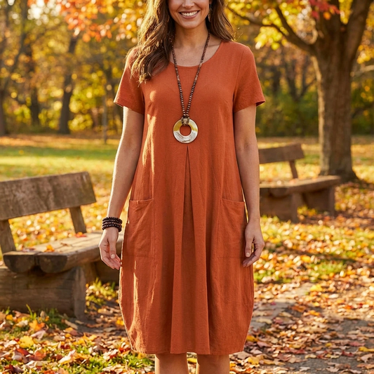 Pocket Detail Relaxed Midi Dress