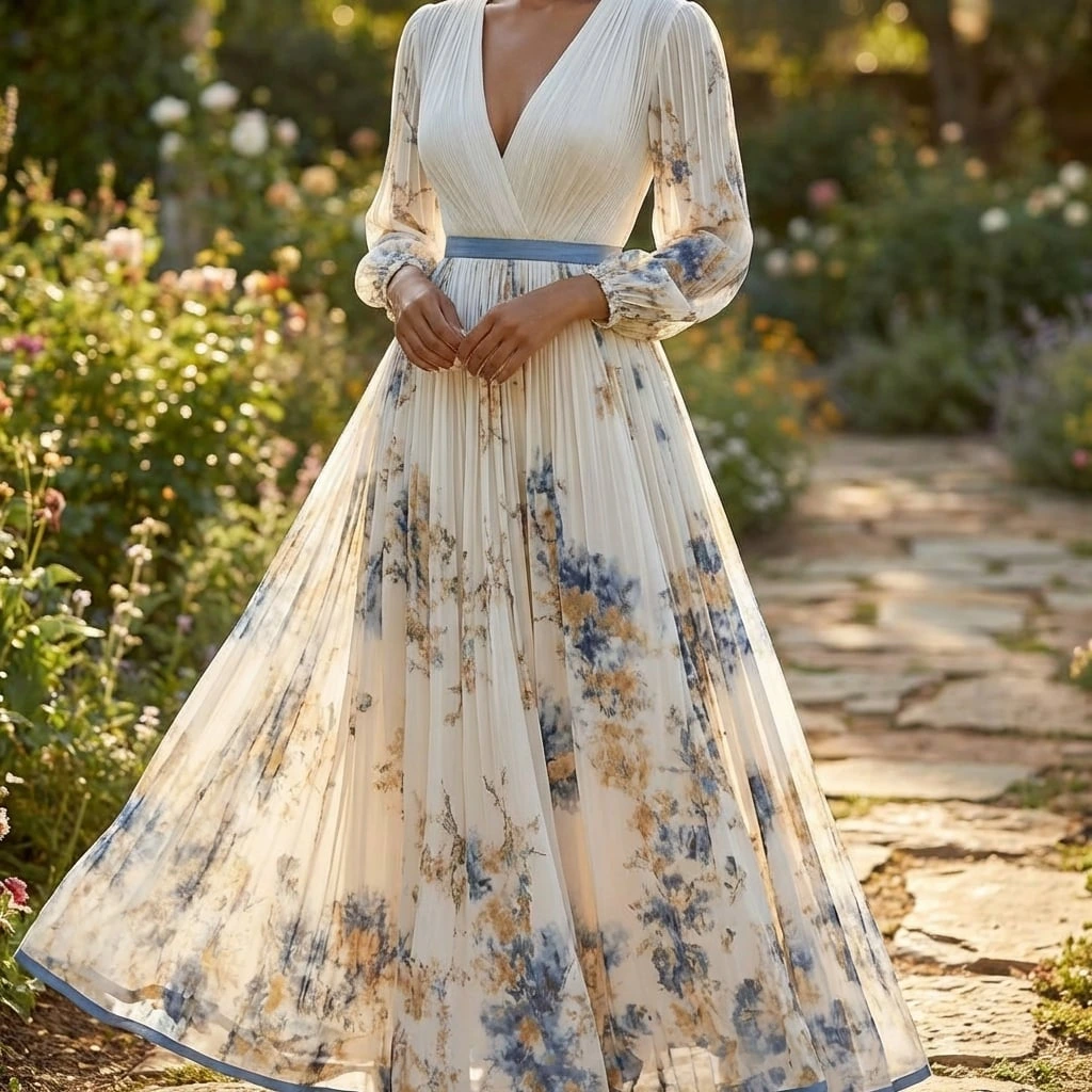 Elira | Women’s Pleated Maxi Dress