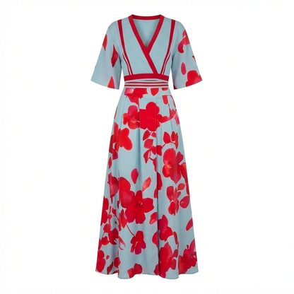 Women’s Floral Wrap Maxi Dress