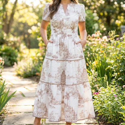 Serelune | Women’s Printed Tiered Maxi Dress