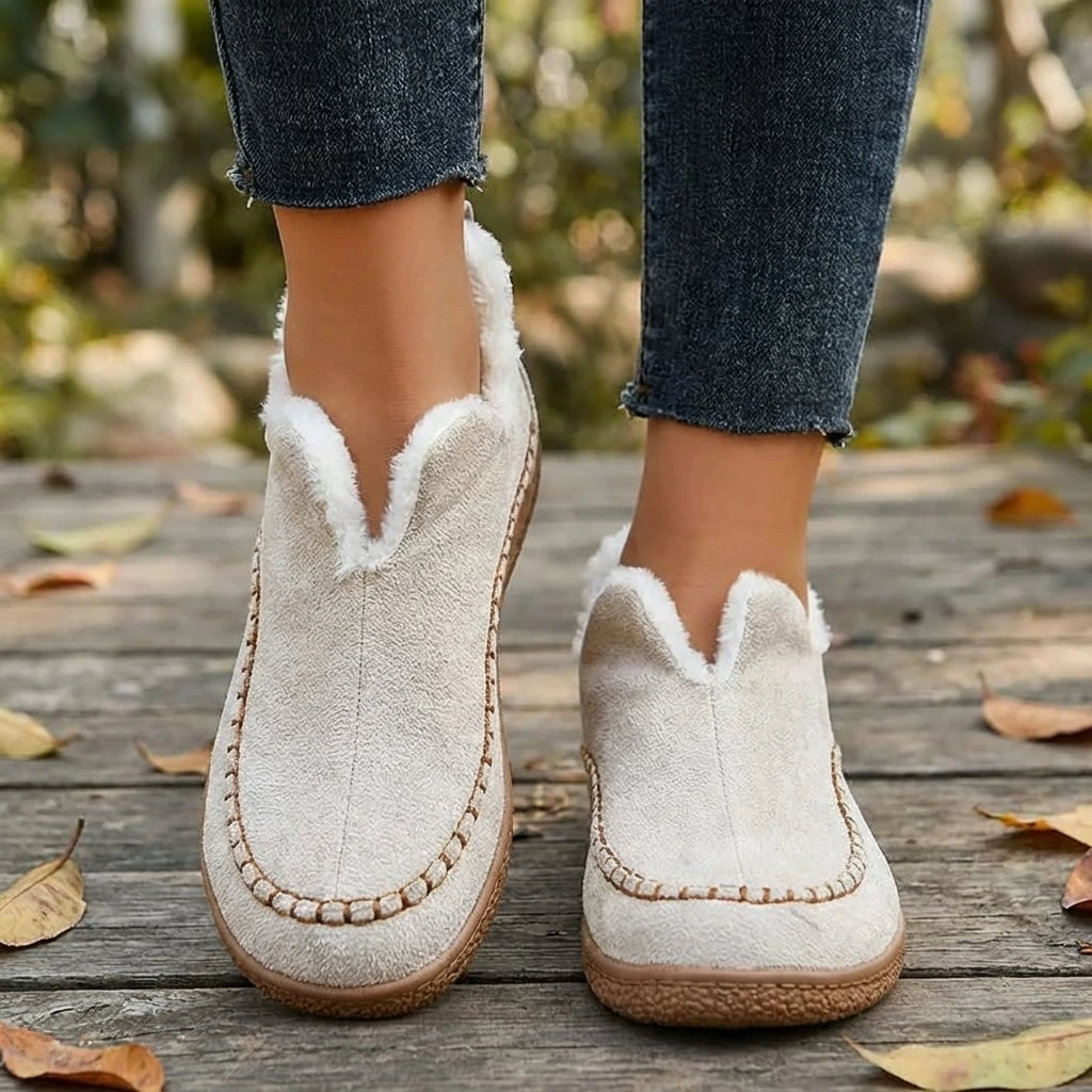 Women’s Orthopedic Slip-On Indoor Slippers with Trim