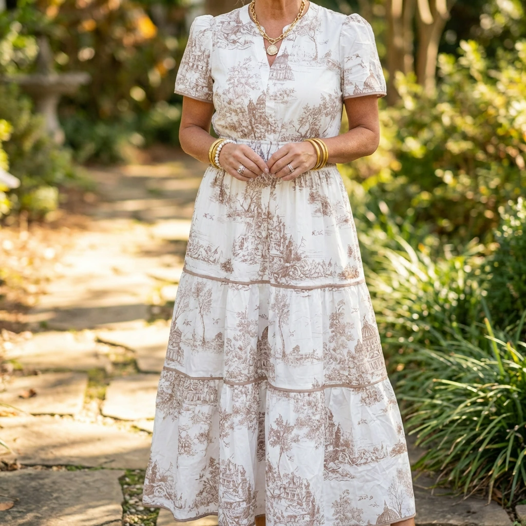 Serelune | Women’s Printed Tiered Maxi Dress