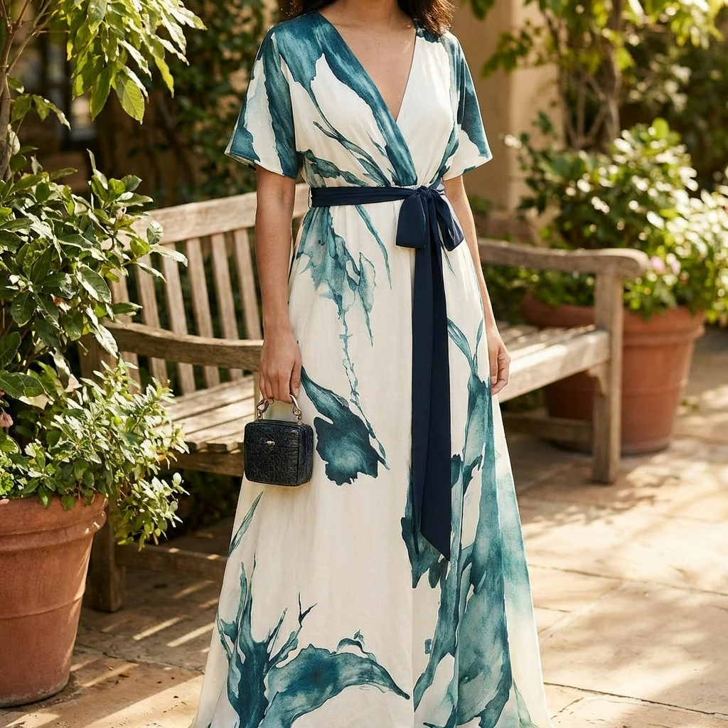 Seraphine | Women’s Botanical Wrap Maxi Dress