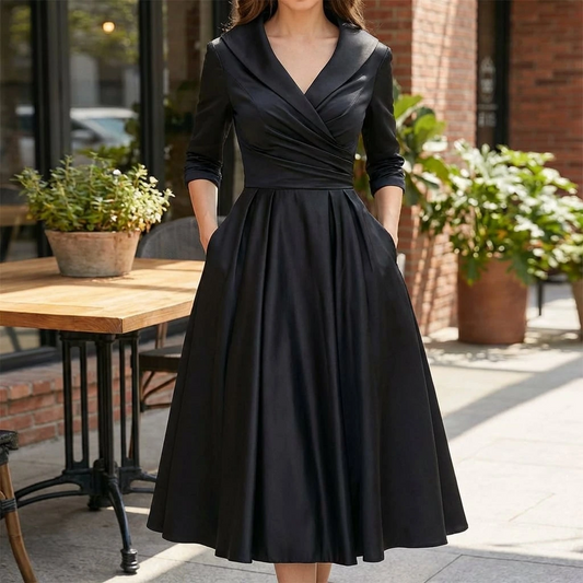 Arden | Tailored Wrap Front Midi Dress