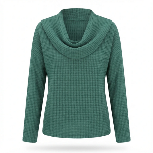 Waffle Knit Women Sweater