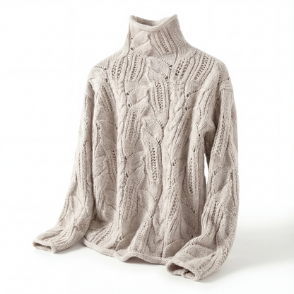 Turtleneck Knit Women Sweater