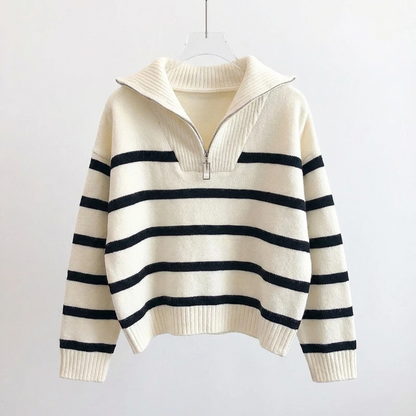 Knit Half-Zip Cozy Women Sweater