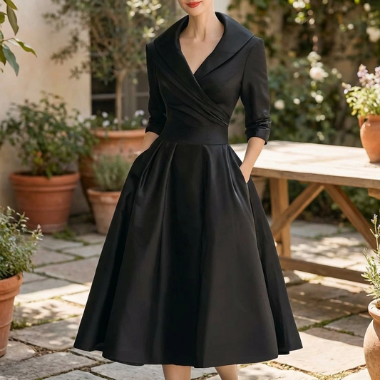 Arden | Tailored Wrap Front Midi Dress