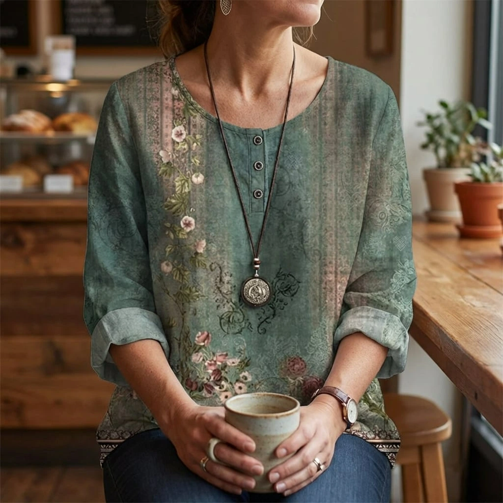 Rowan | Relaxed Floral Print Summer Blouse