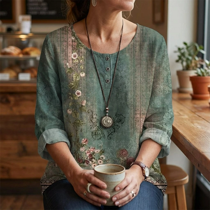 Rowan | Relaxed Floral Print Summer Blouse