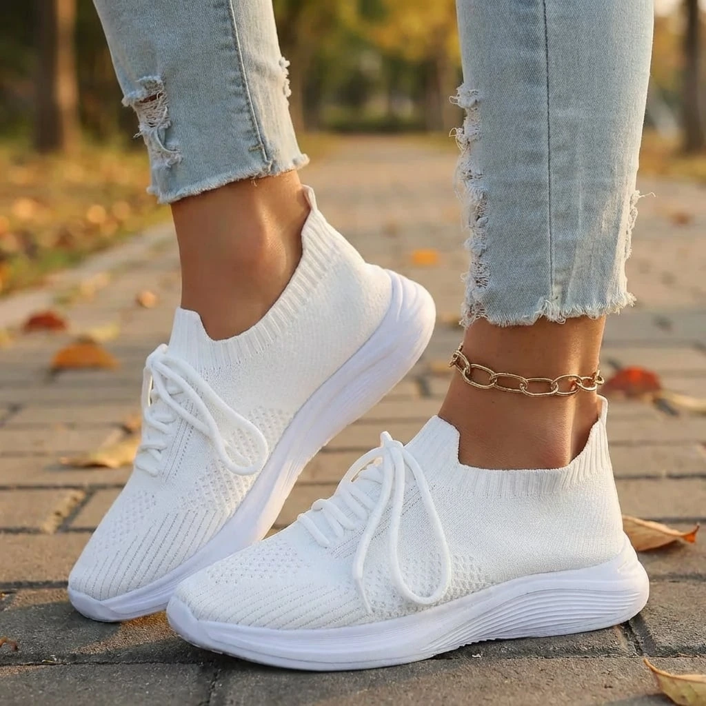 Women’s Orthopedic Sneakers with Lace-Up Design