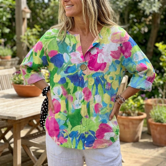Avery | Relaxed Floral Print Spring Summer Blouse
