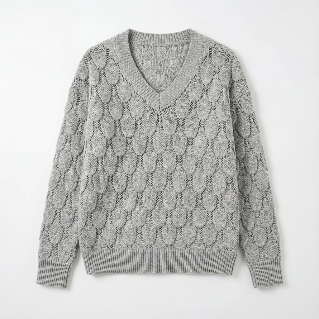 V Neck Knit Women Sweater