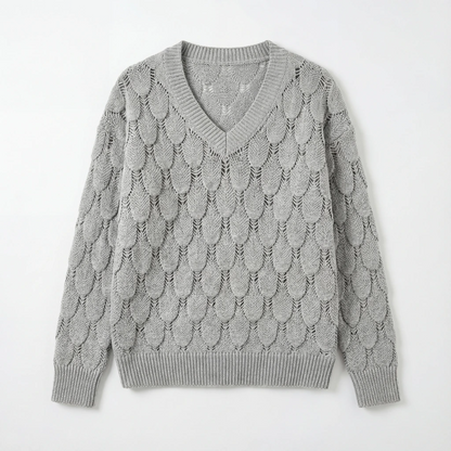 V Neck Knit Women Sweater