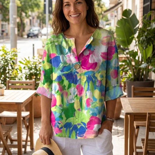 Avery | Relaxed Floral Print Spring Summer Blouse