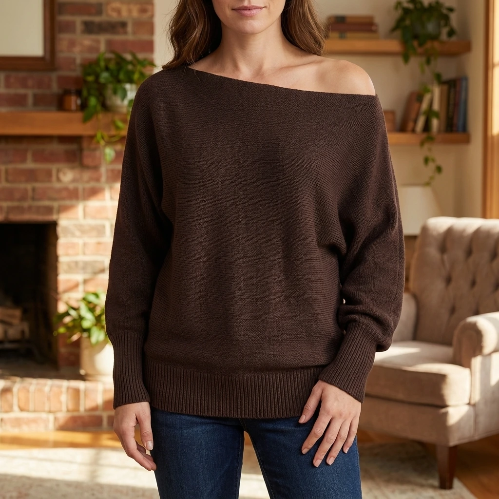 Women’s Off-Shoulder Knit Sweater