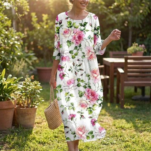 Elowen | Romantic Floral Midi Dress