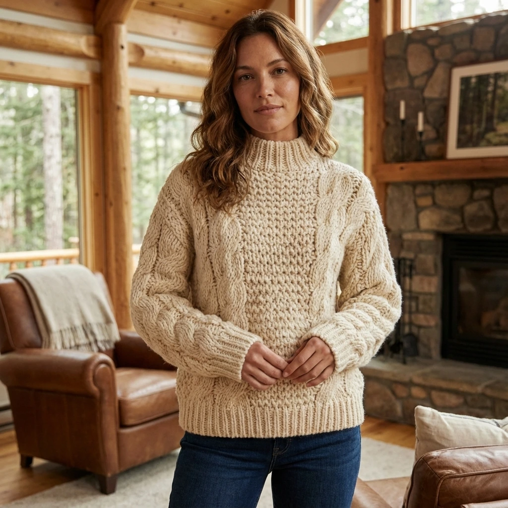 Oversized Cable Knit Women Sweater