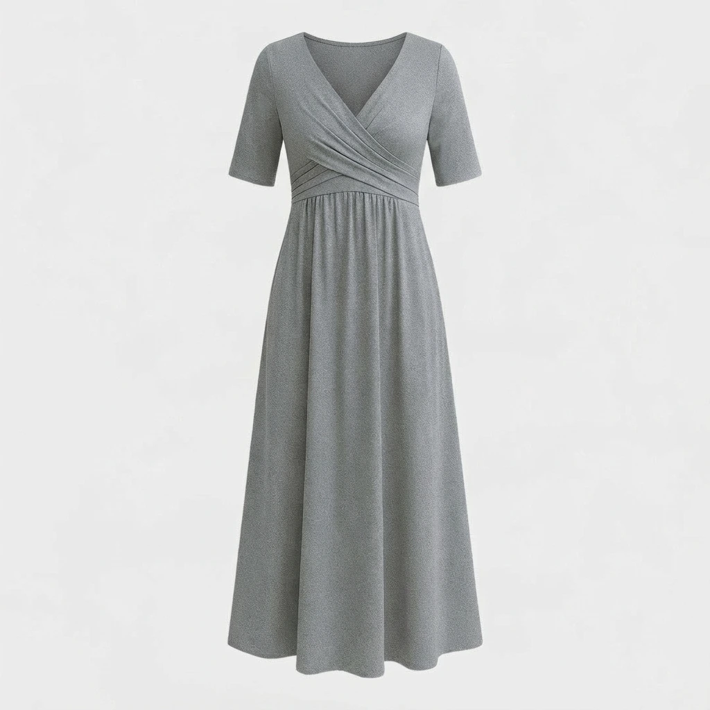 Wrap Front Maxi Dress