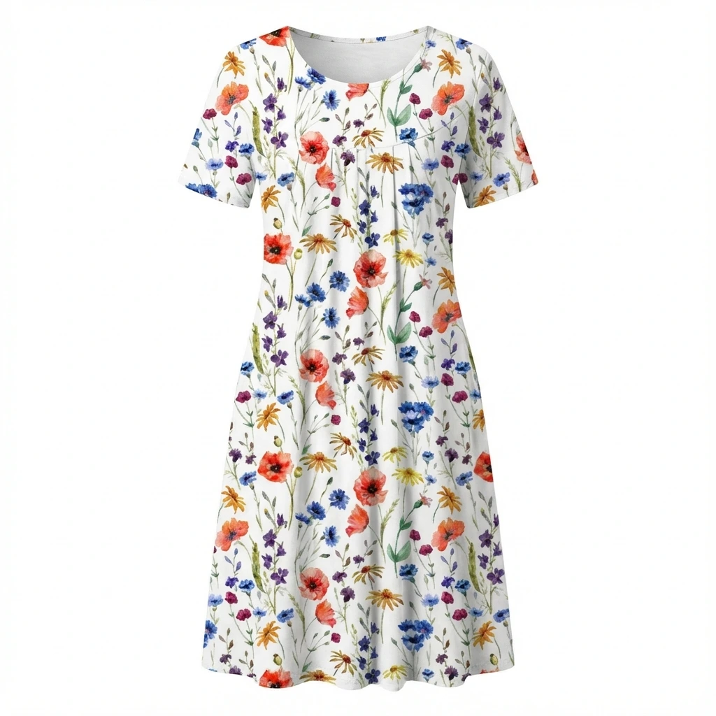 Women’s Floral Print Midi Dress