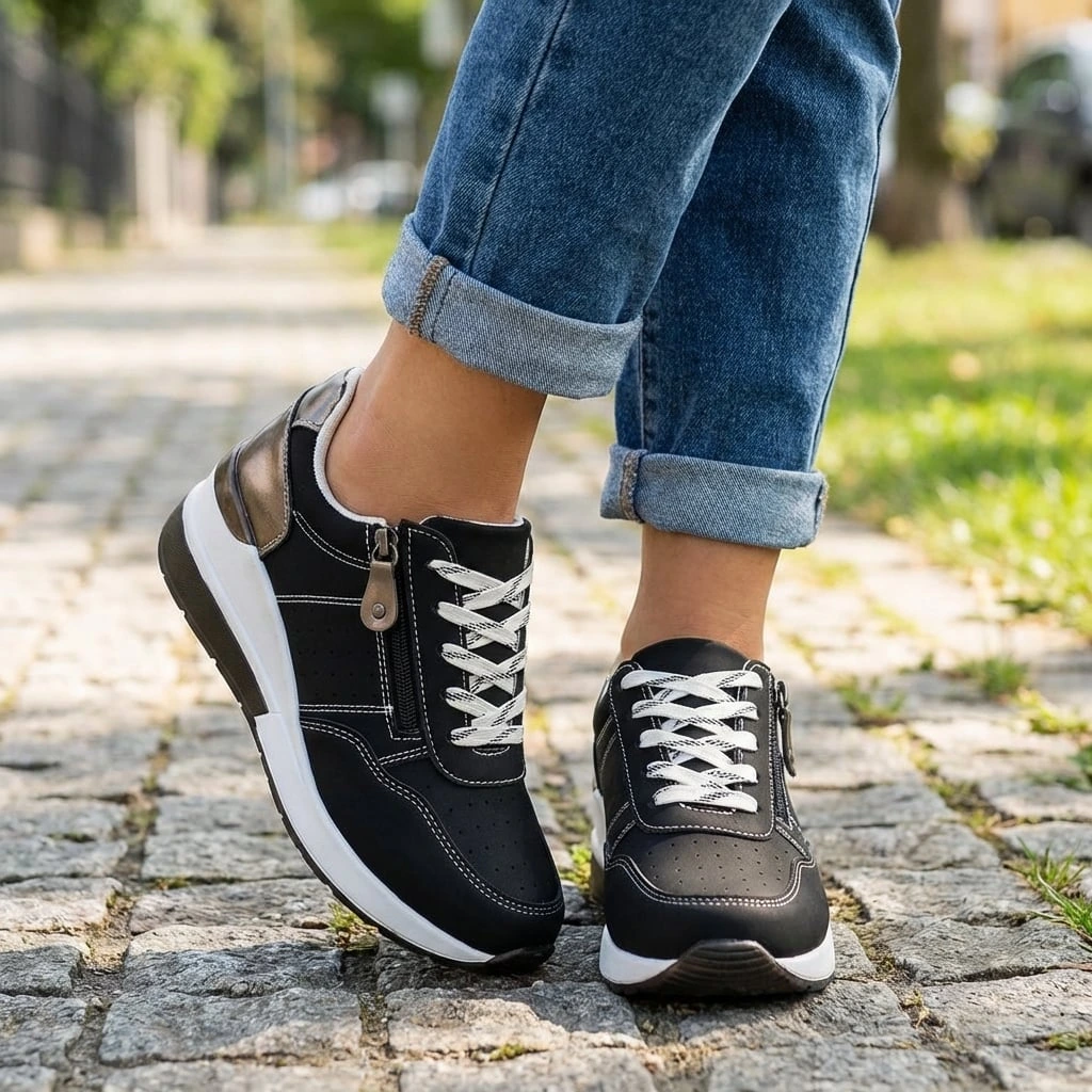 Rowan | Comfort Zip Lace Orthopedic Sneakers