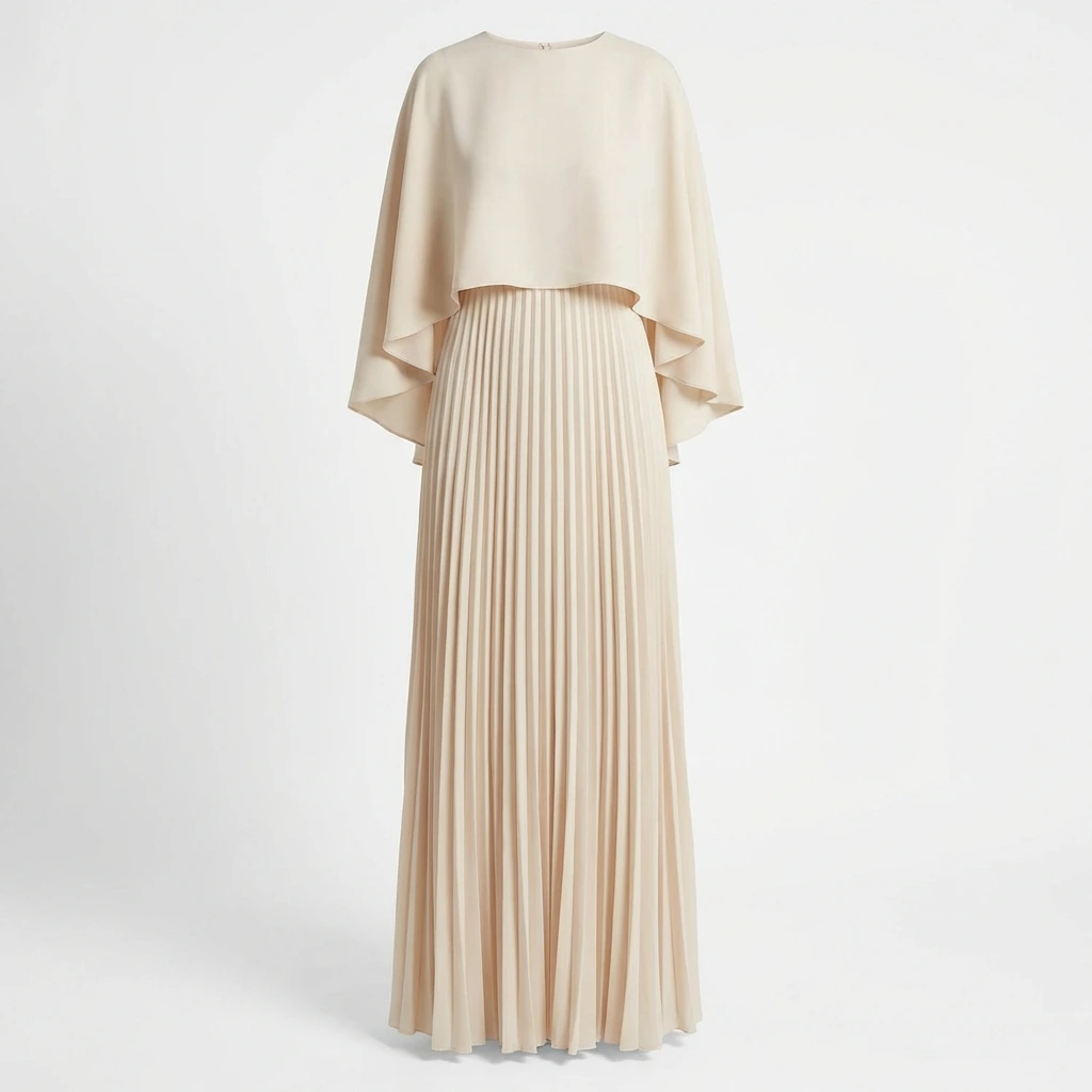 Elegant Pleated Maxi Dress